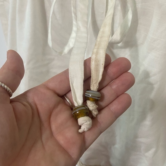 Mud Pie EUC cotton/jute neutral lightweight swim suit coverup size L - Picture 8 of 10